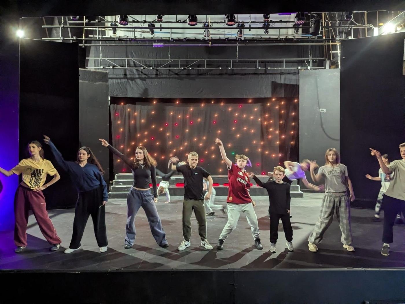 Dance rehearsal on stage